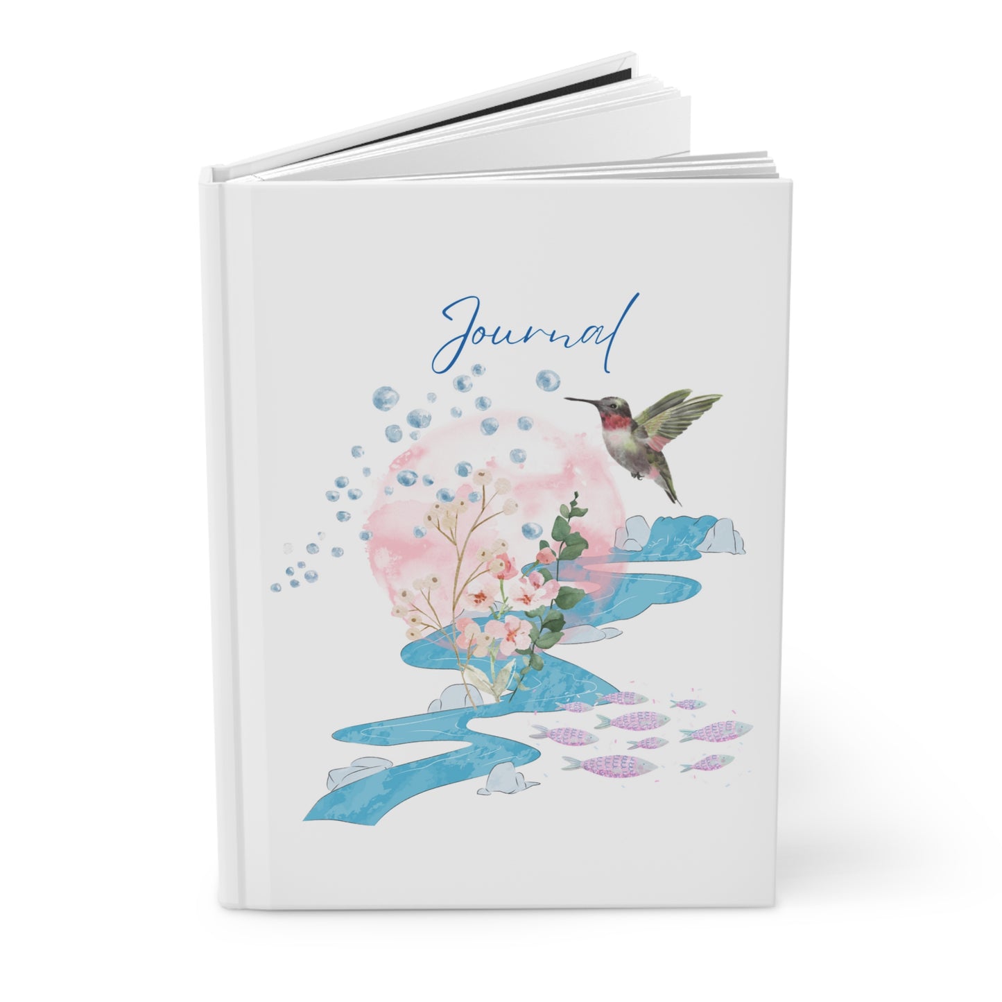 Watercolor Hummingbird Journal - Hardcover Journal Matte