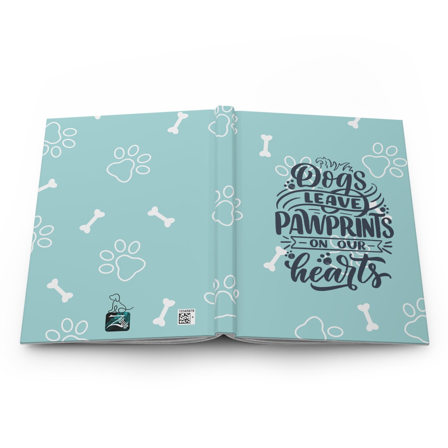 Dogs leave pawprints on our hearts - Hardcover Journal Matte