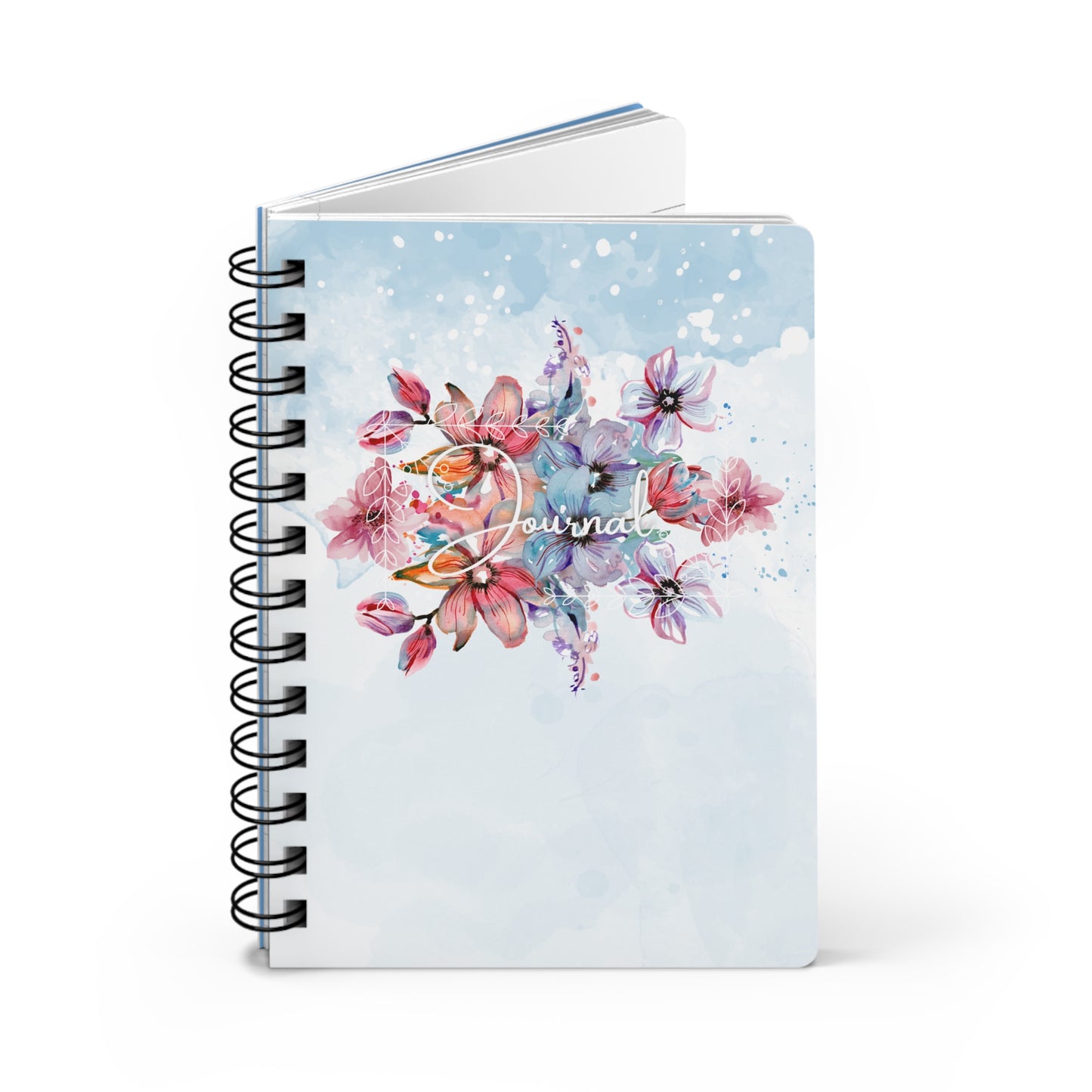 Watercolor Flower Journal - Spiral Bound Journal/Notebook