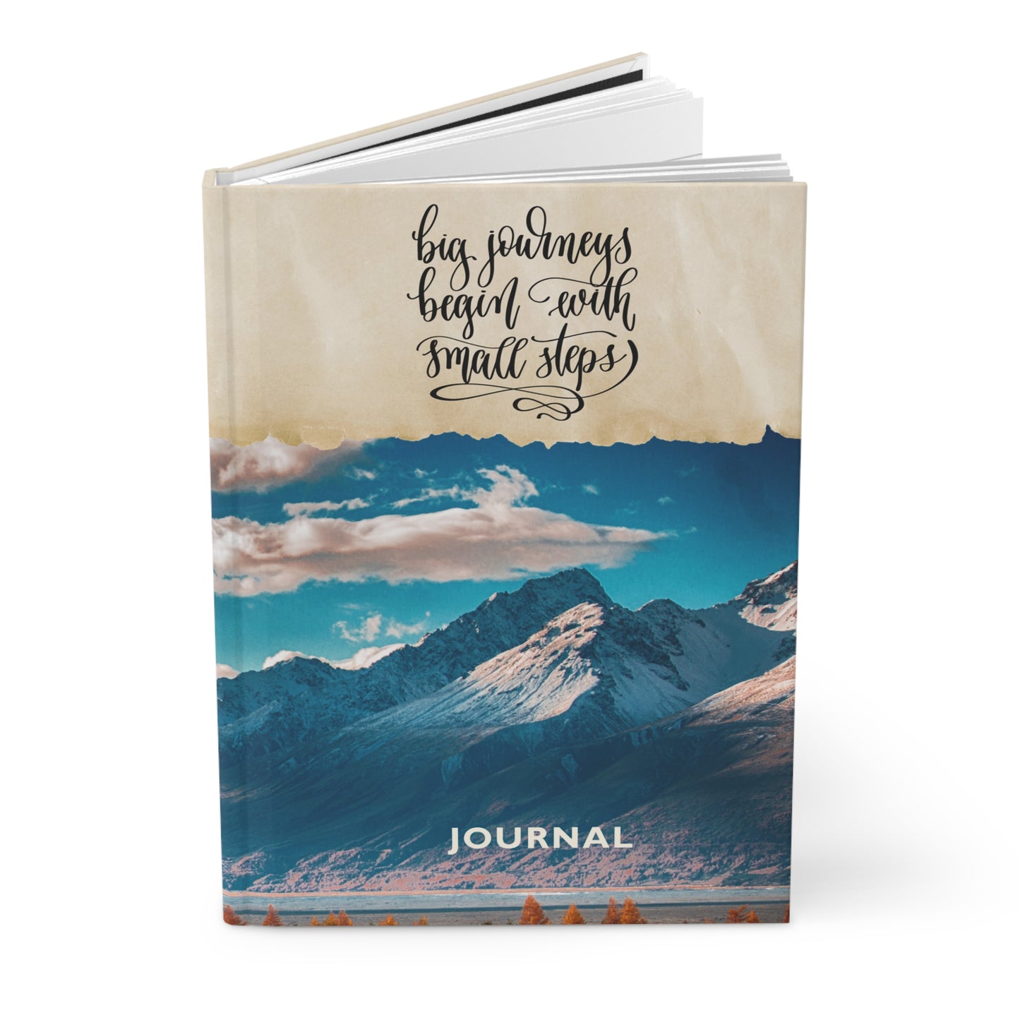 Big journeys begin with small steps - Hardcover Journal Matte