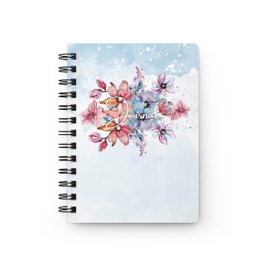 Watercolor Flower Journal - Spiral Bound Journal/Notebook