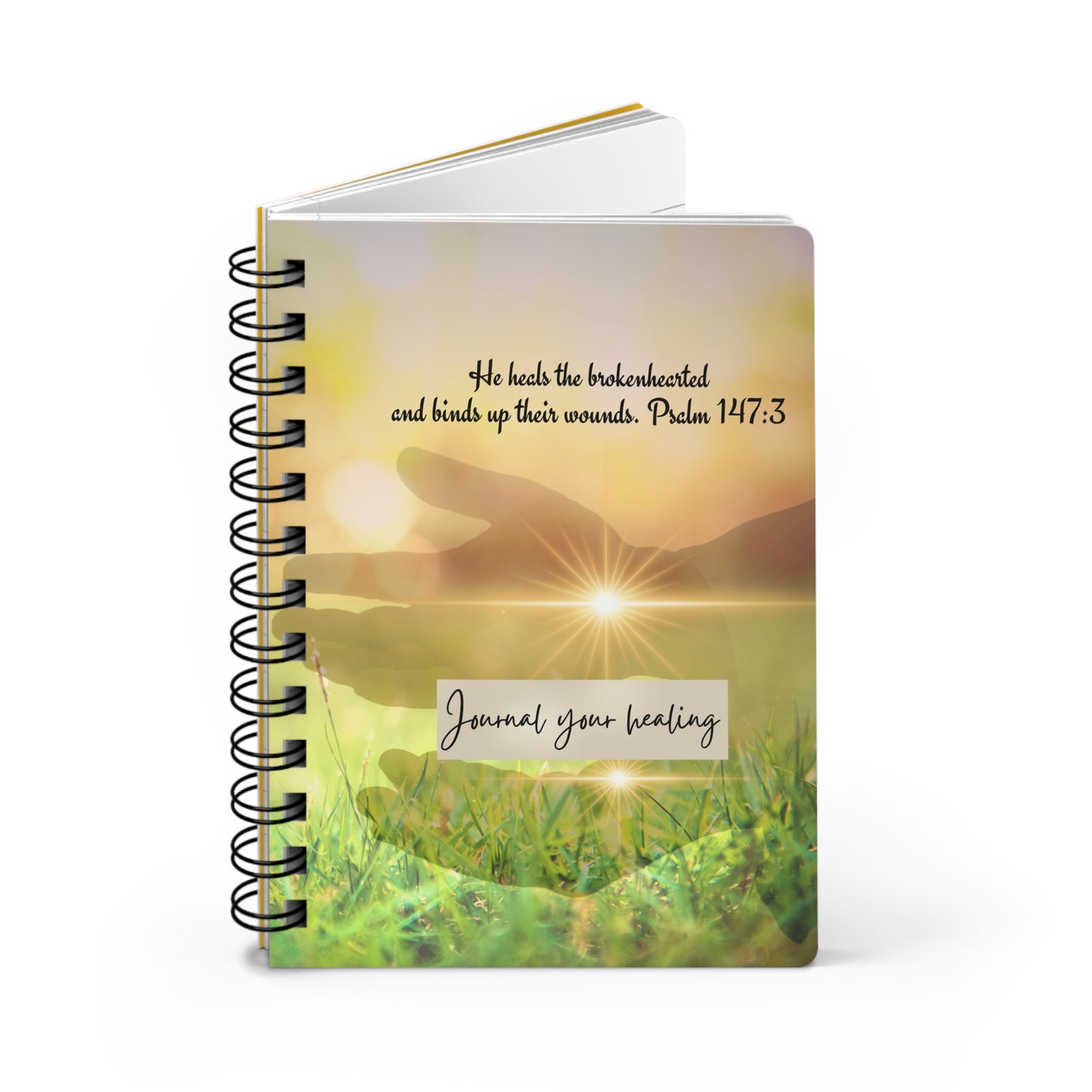 He heals the brokenhearted - healing journey  - Spiral Bound Journal/Notebook