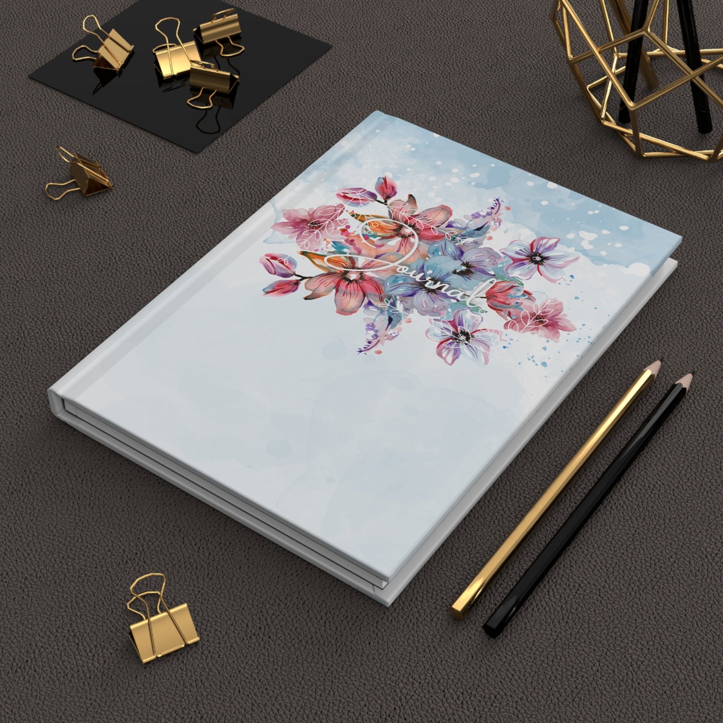 Watercolor flowers Journal - Hardcover Journal Matte