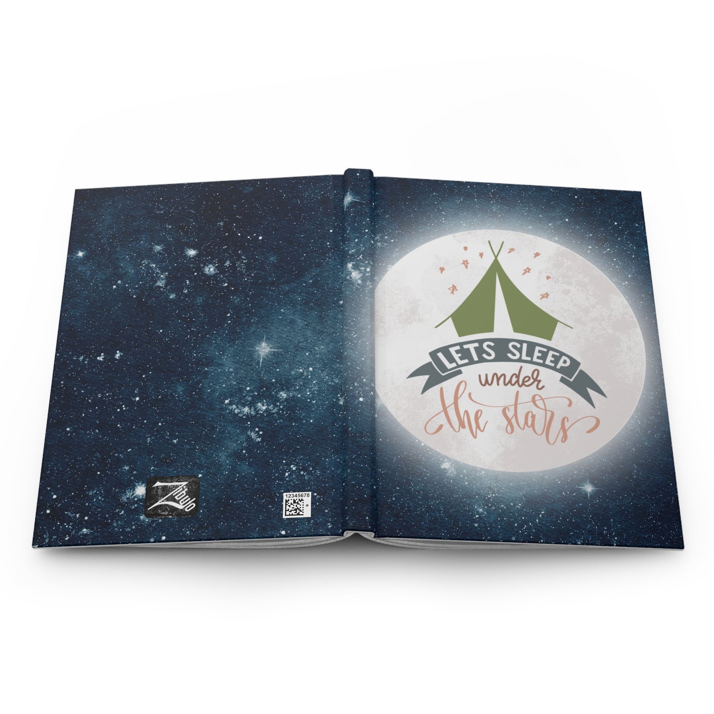 Lets sleep under the stars - Hardcover Journal Matte