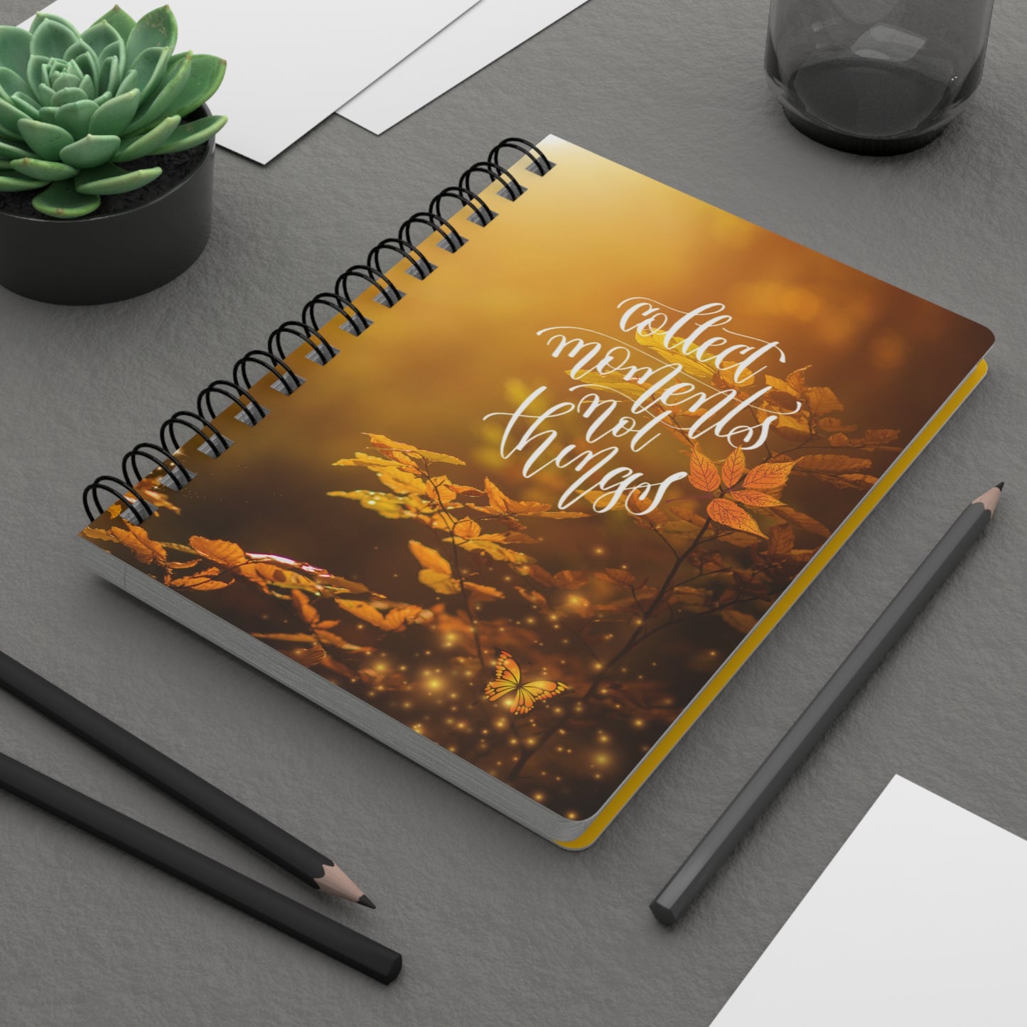 Collect Moments Not Things  - Spiral Bound Journal/Notebook