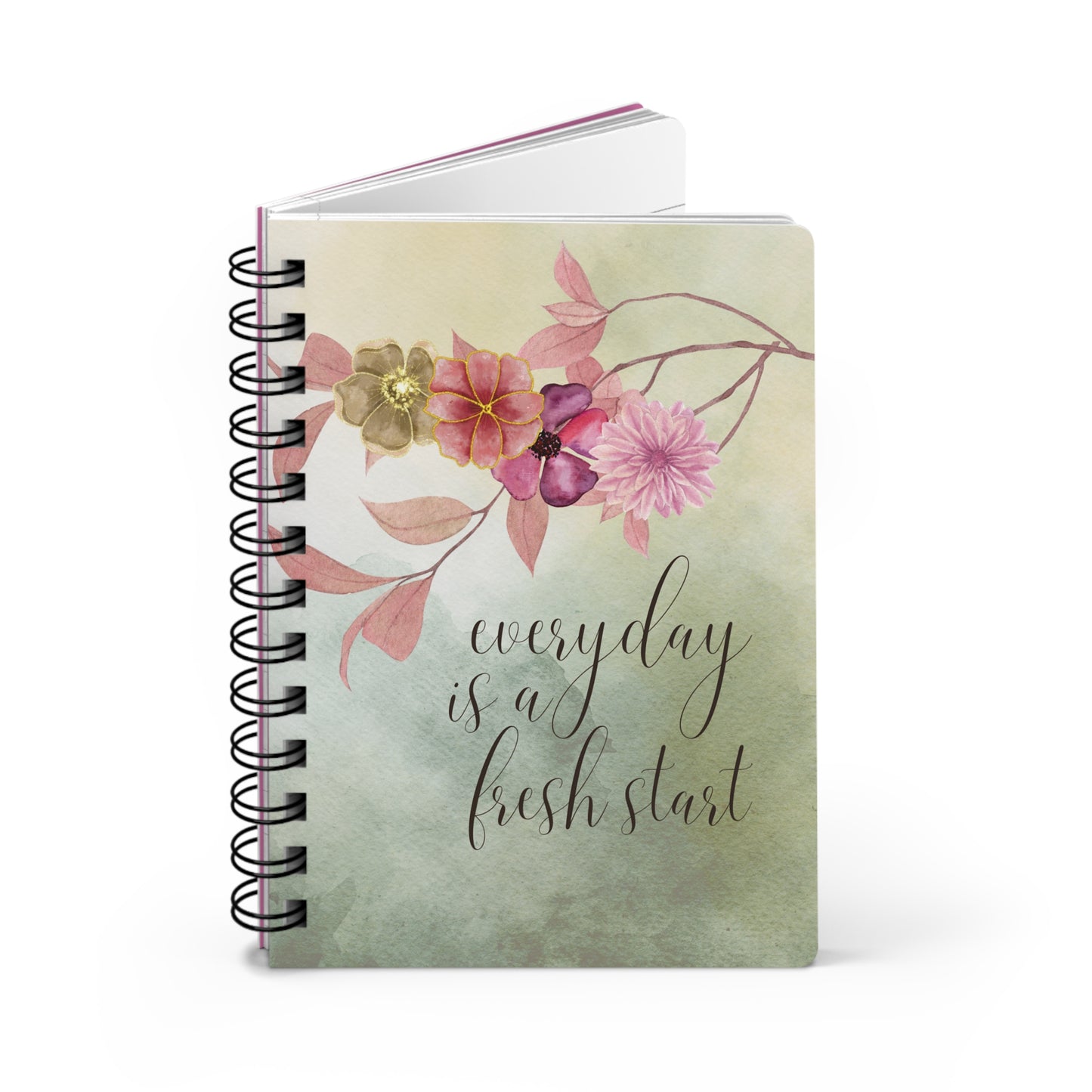 Every day is a fresh start v2 - Spiral Bound Journal/Notebook