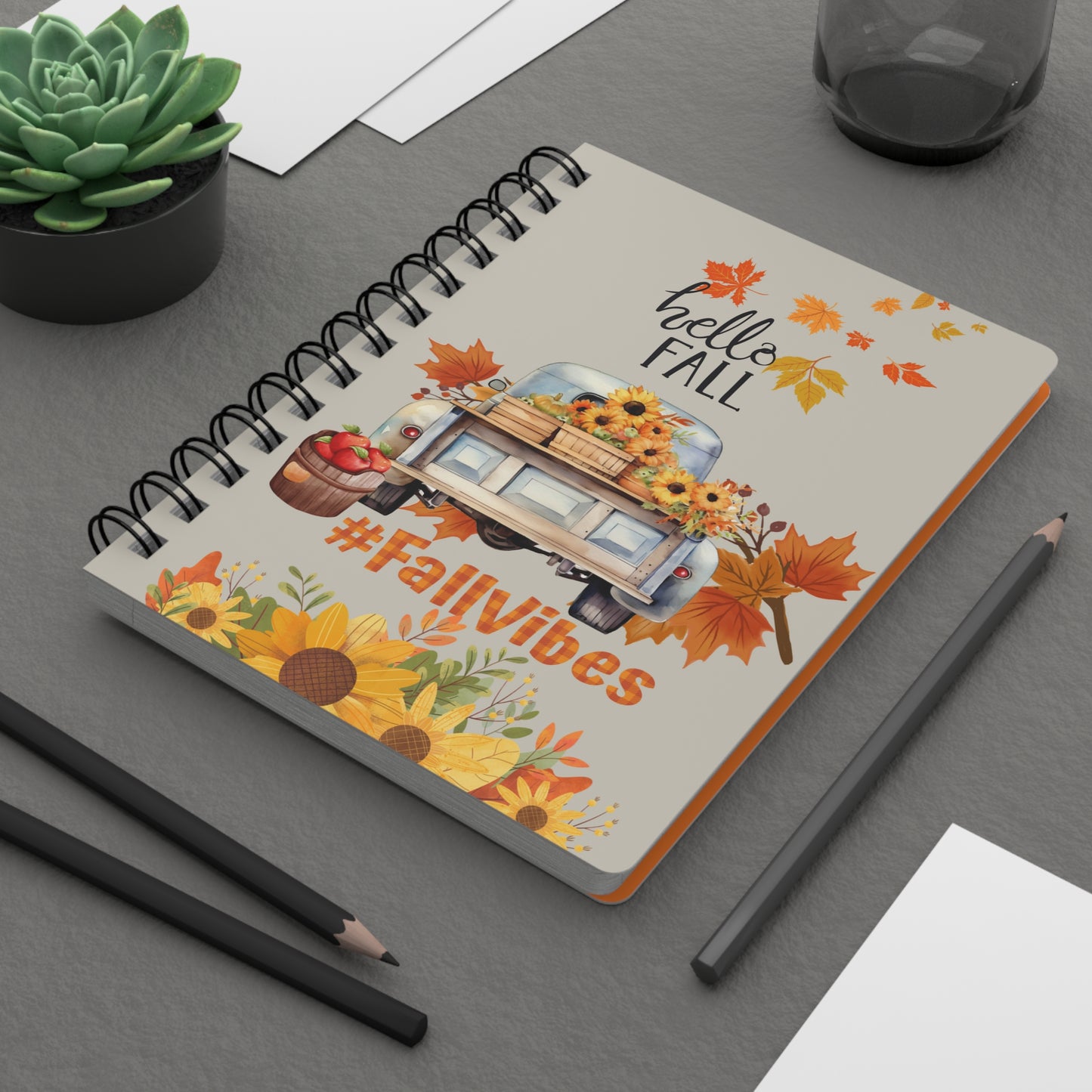 Fall Vibes - Spiral Bound Journal/Notebook