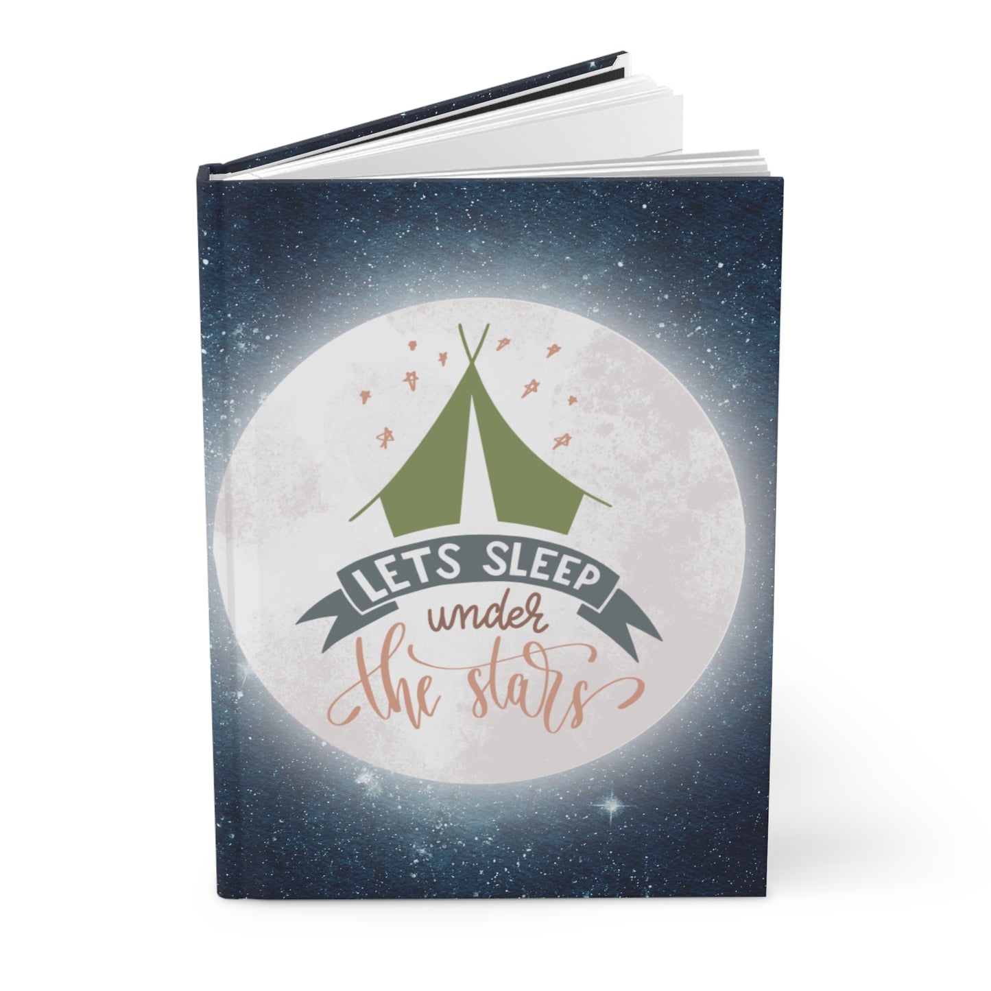 Lets sleep under the stars - Hardcover Journal Matte