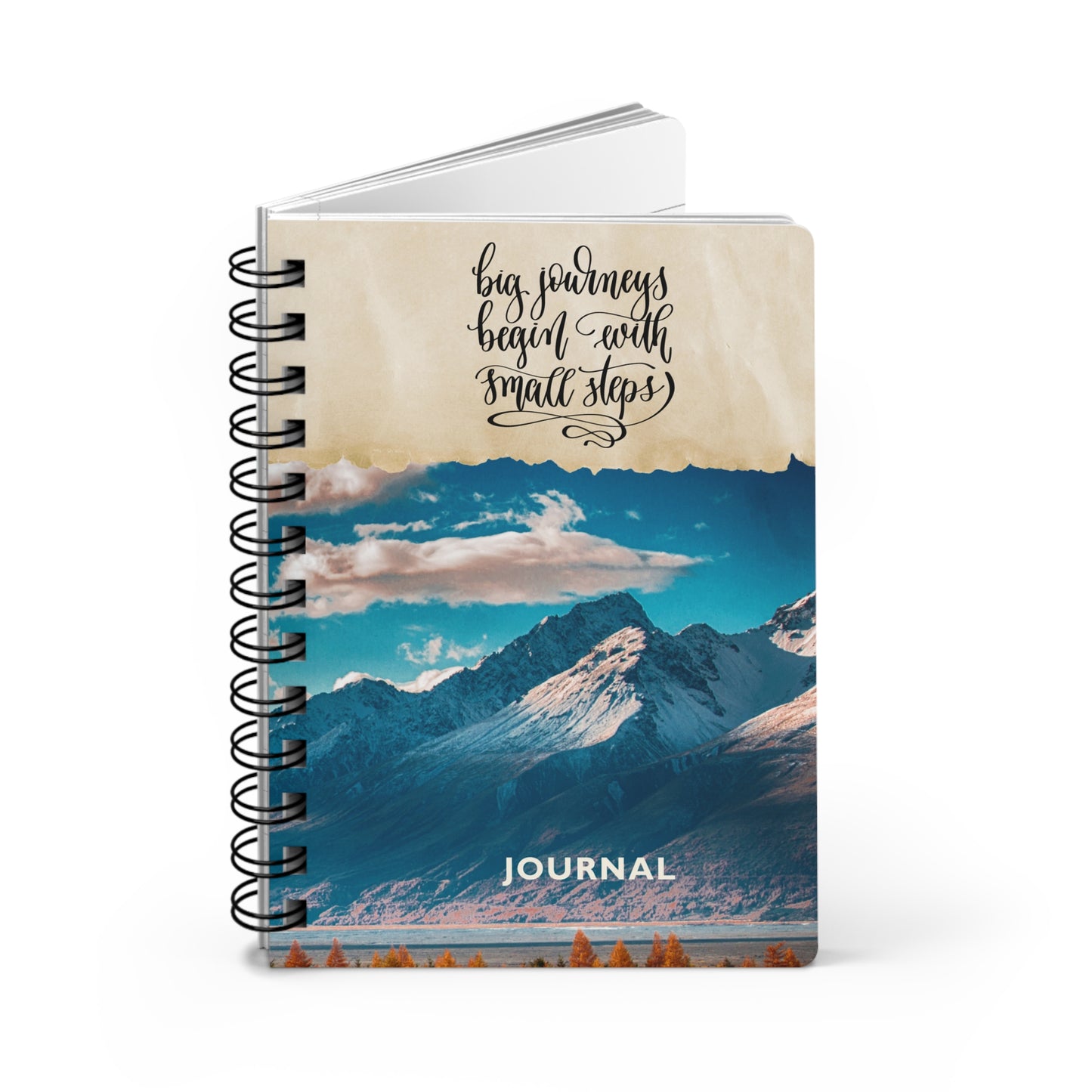 Big journeys begin with small steps - Spiral Bound Journal/Notebook