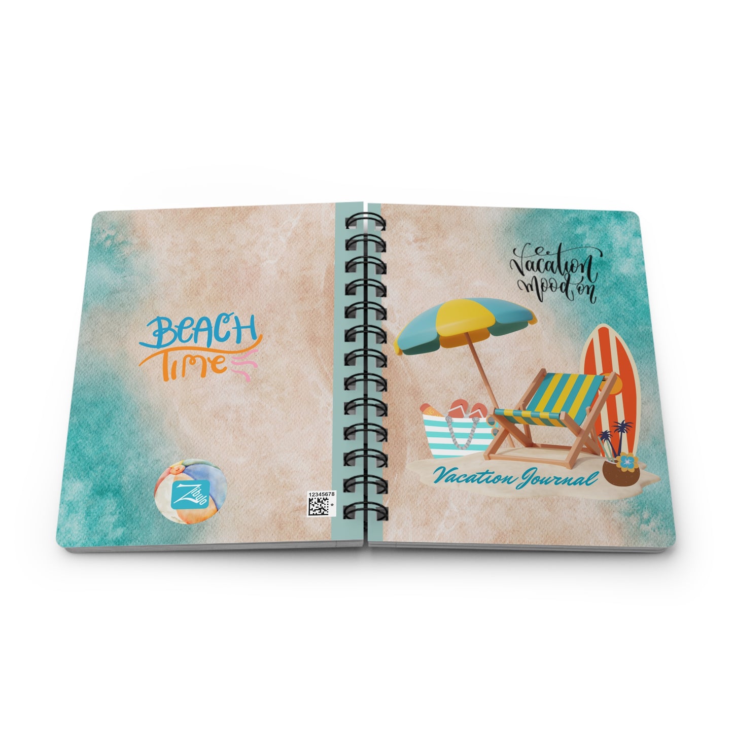 Vacation Mood On - Travel Journal - Spiral Bound Journal/Notebook