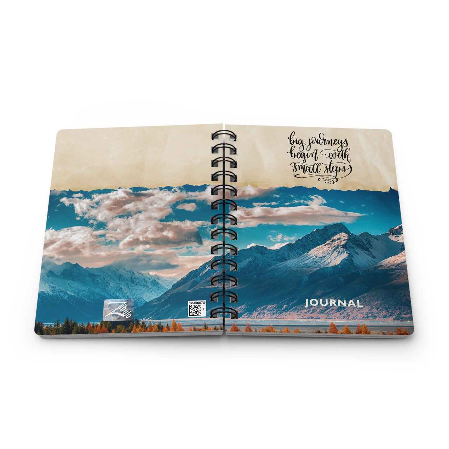 Big journeys begin with small steps - Spiral Bound Journal/Notebook