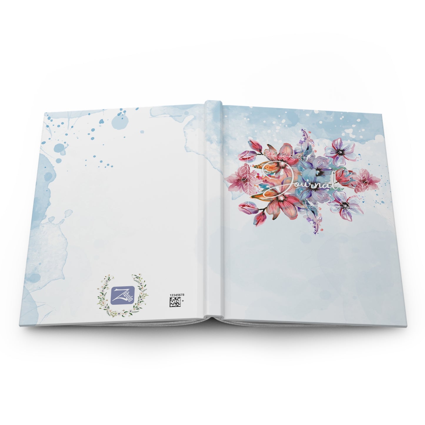 Watercolor flowers Journal - Hardcover Journal Matte