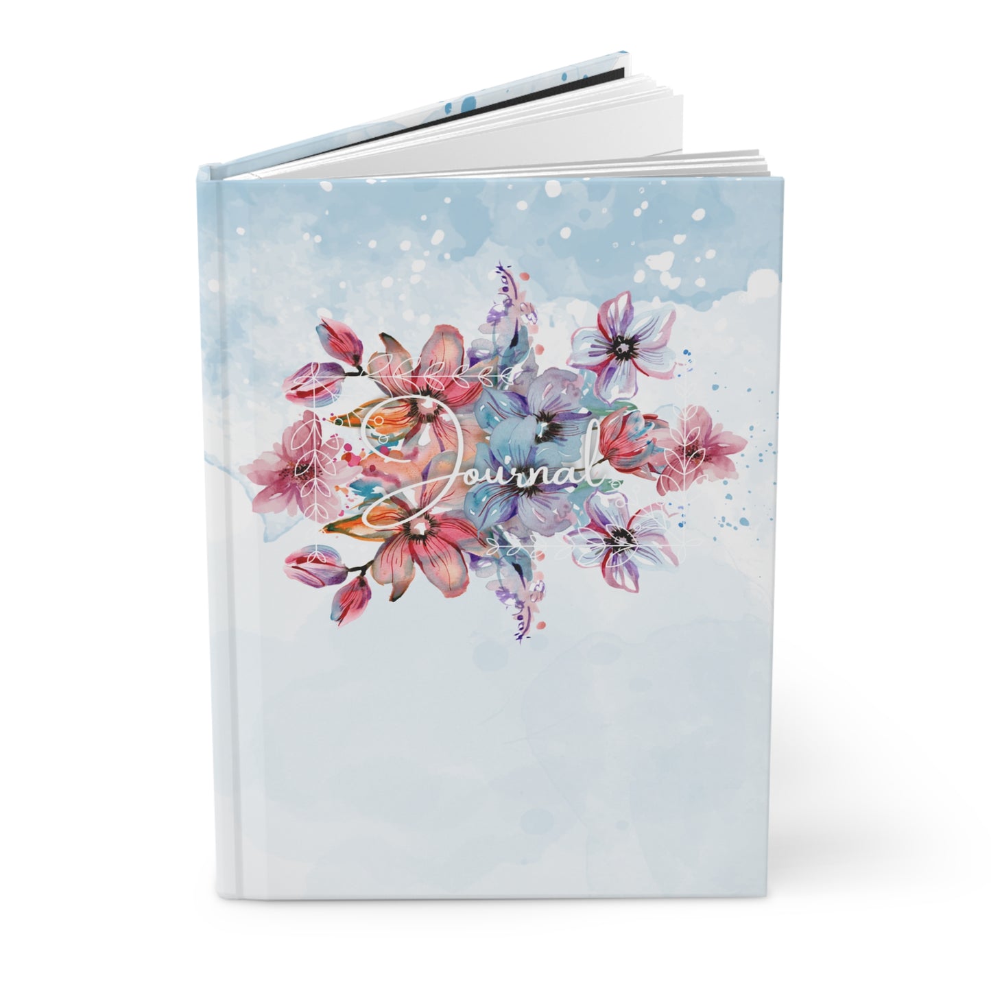 Watercolor flowers Journal - Hardcover Journal Matte