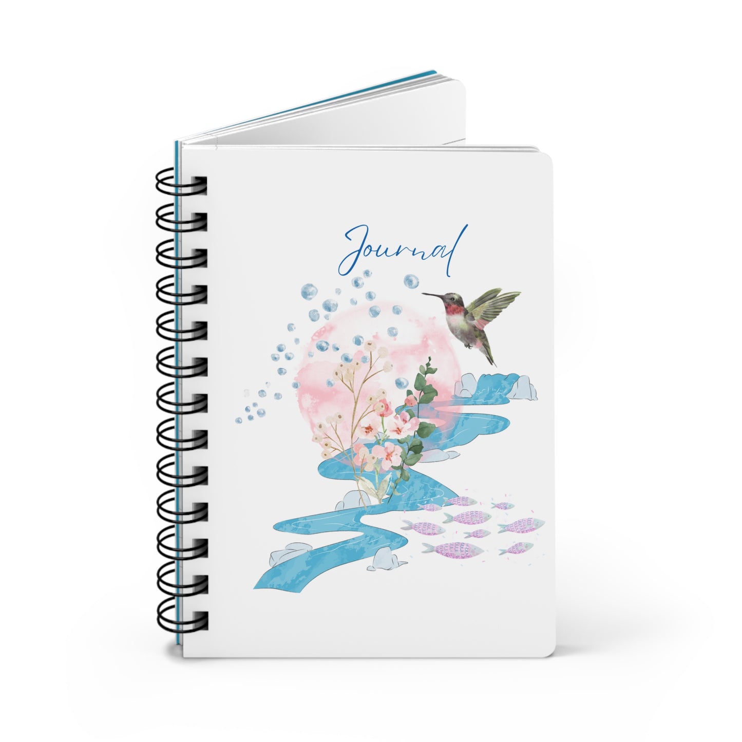 Watercolor Hummingbird Journal - Spiral Bound Journal/Notebook