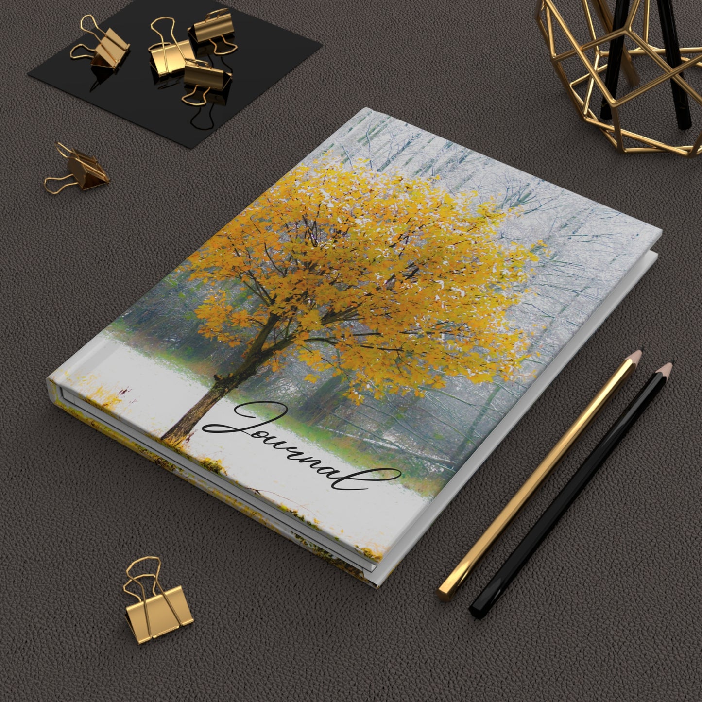 Beautiful Yellow Tree - Hardcover Journal Matte